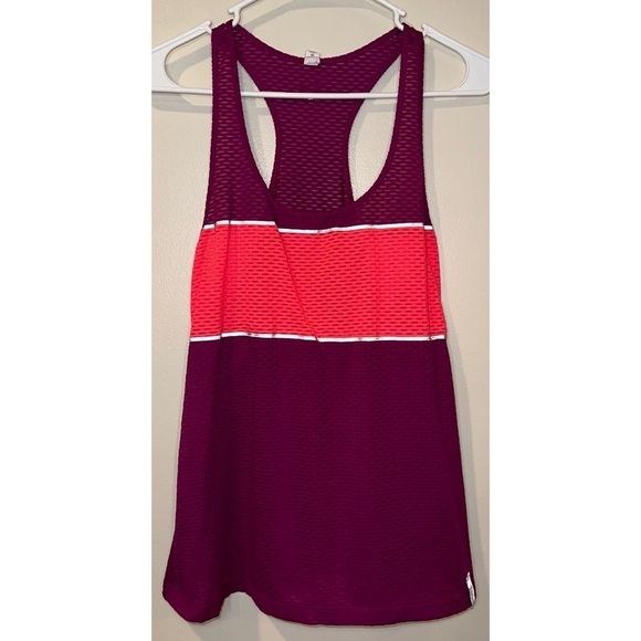 Under Armour HeatGear Womens Purple‎ and Pink Workout Mesh Tank Top Size Small - Picture 1 of 4